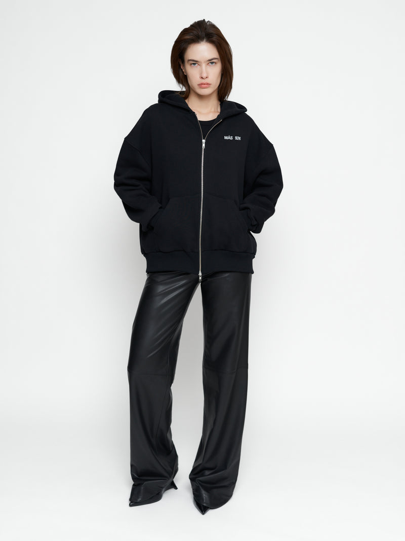 Black zip hoodie