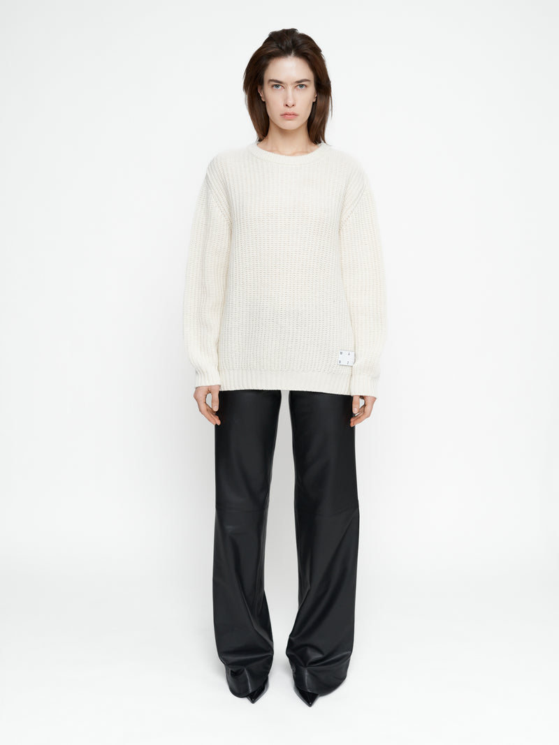 Milk merino wool sweater