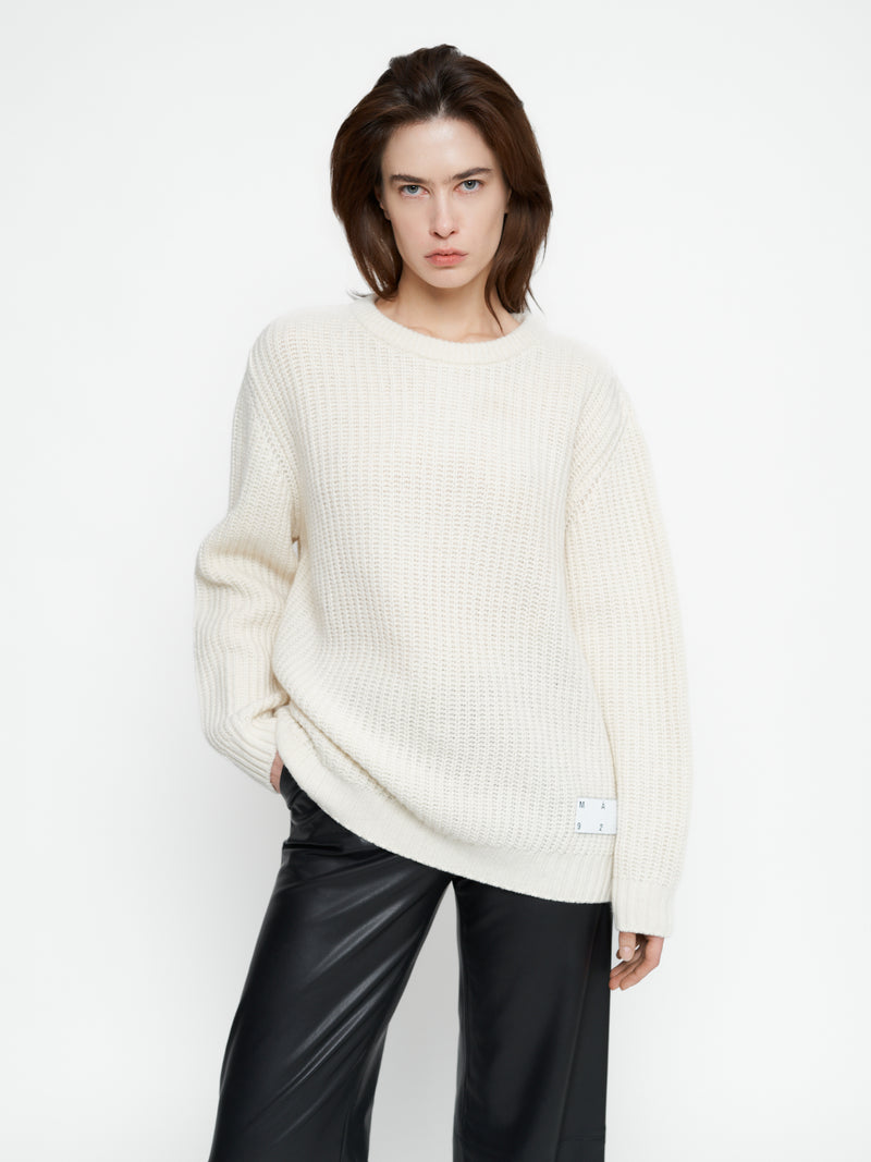 Milk merino wool sweater