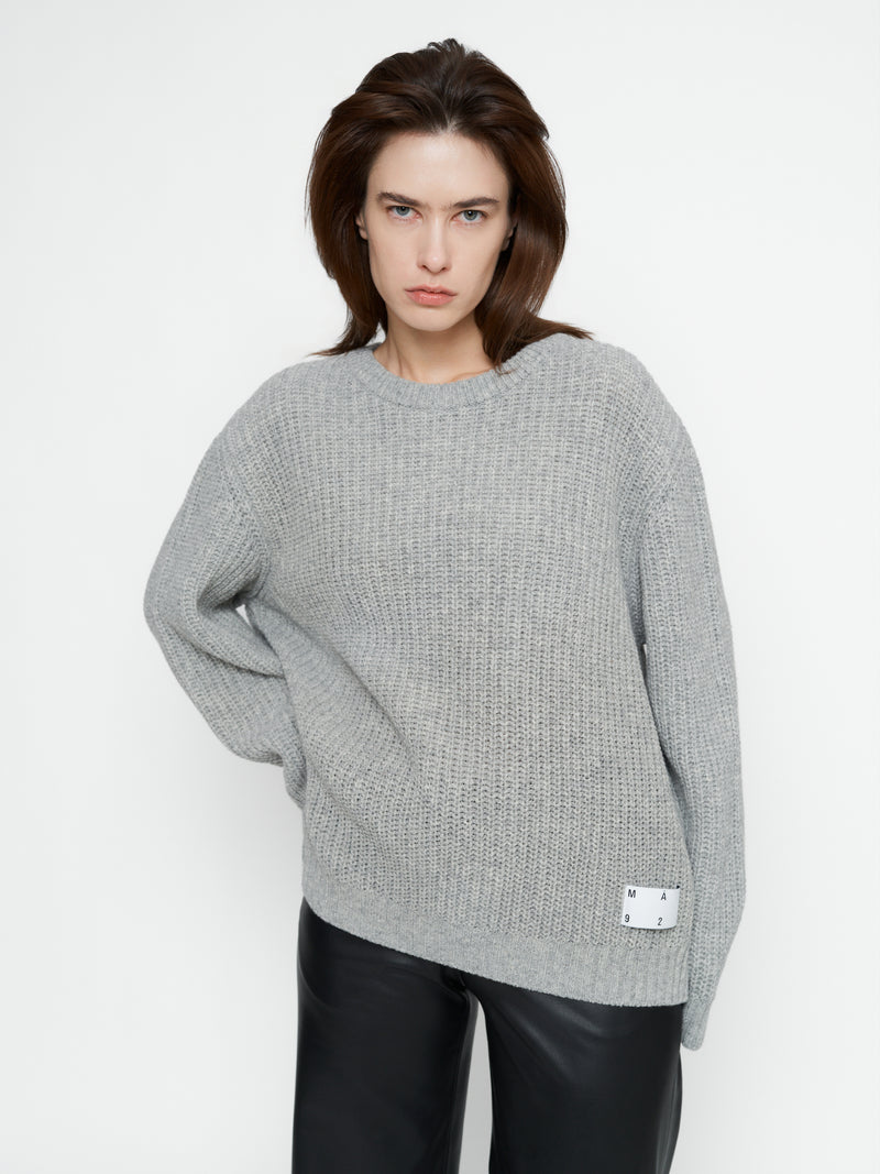 Grey merino wool sweater