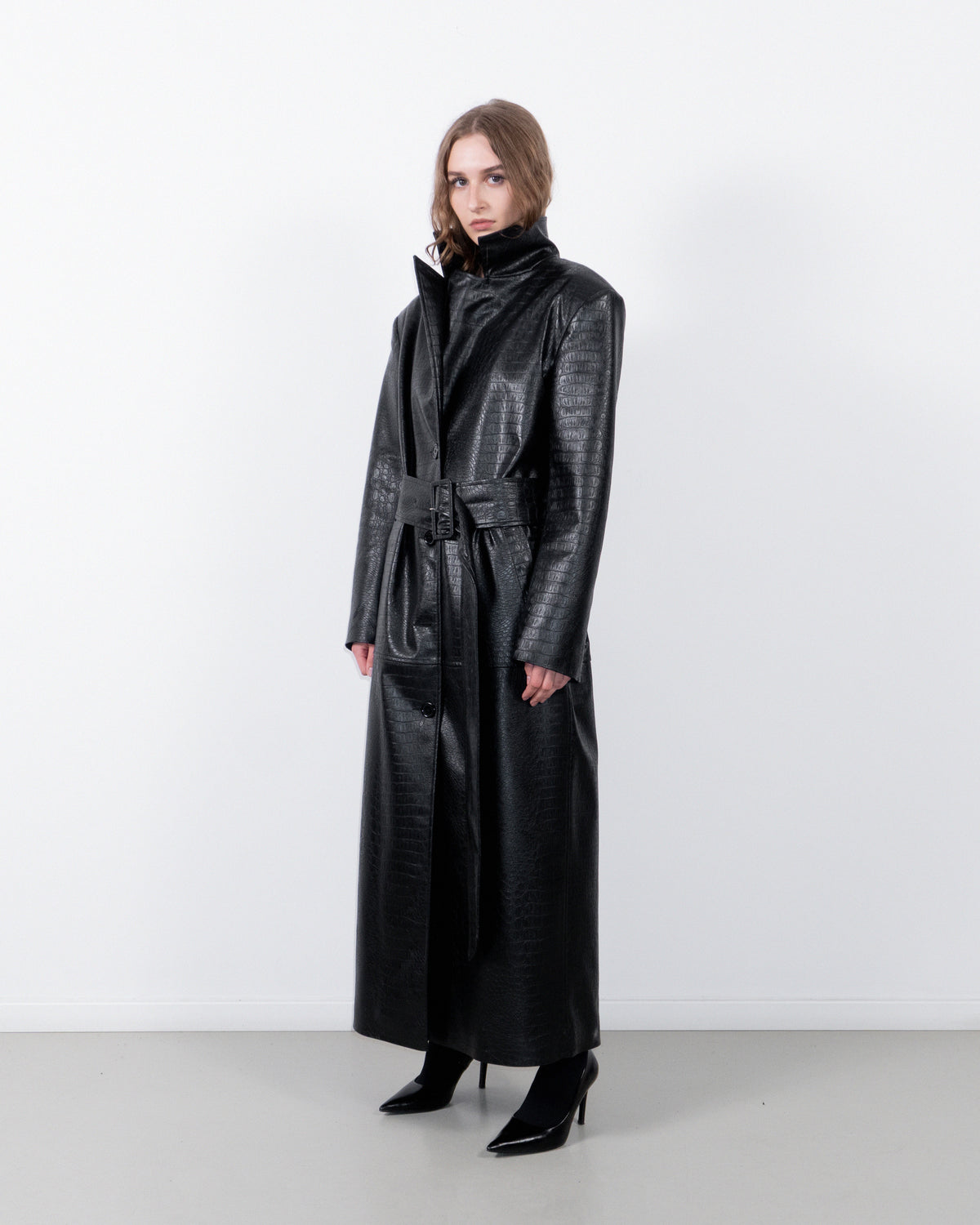 Crocodille leather coat