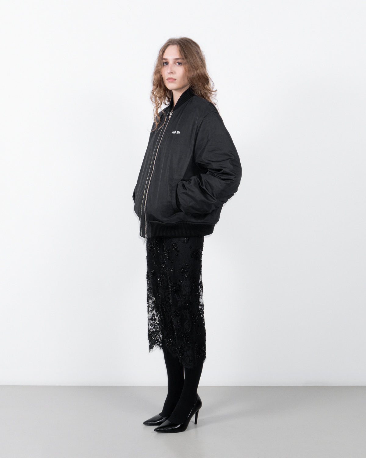 Double zip bomber jacket