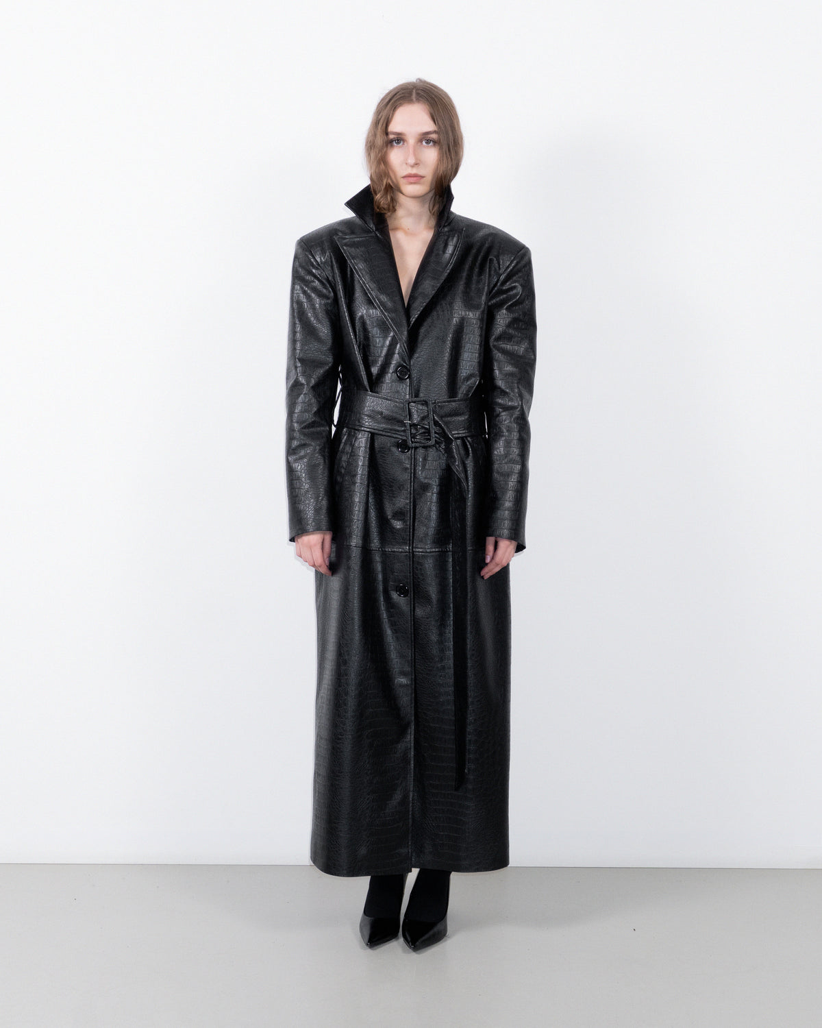 Crocodille leather coat