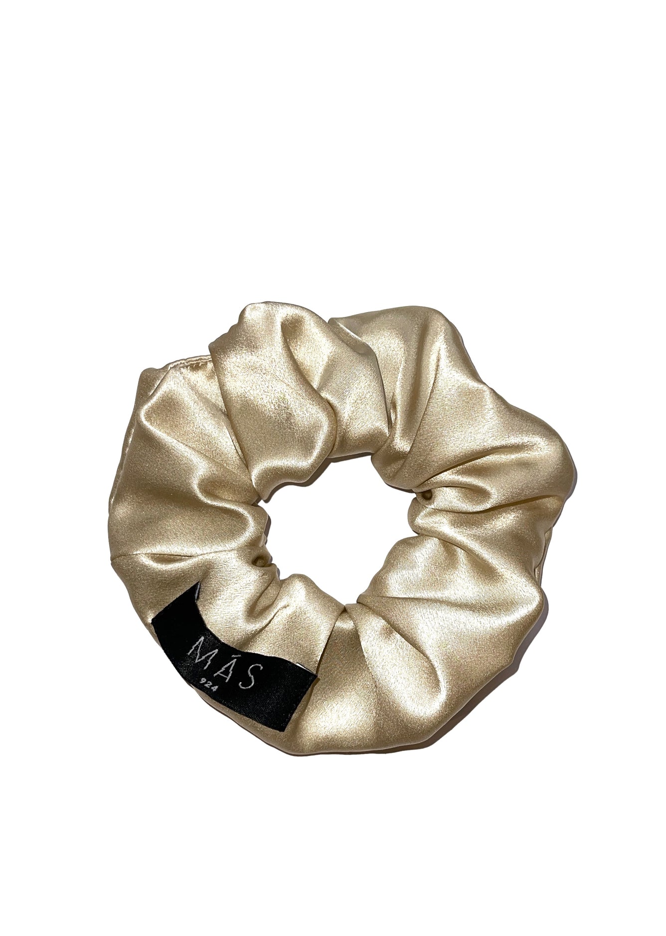 Champagne silk scrunchie