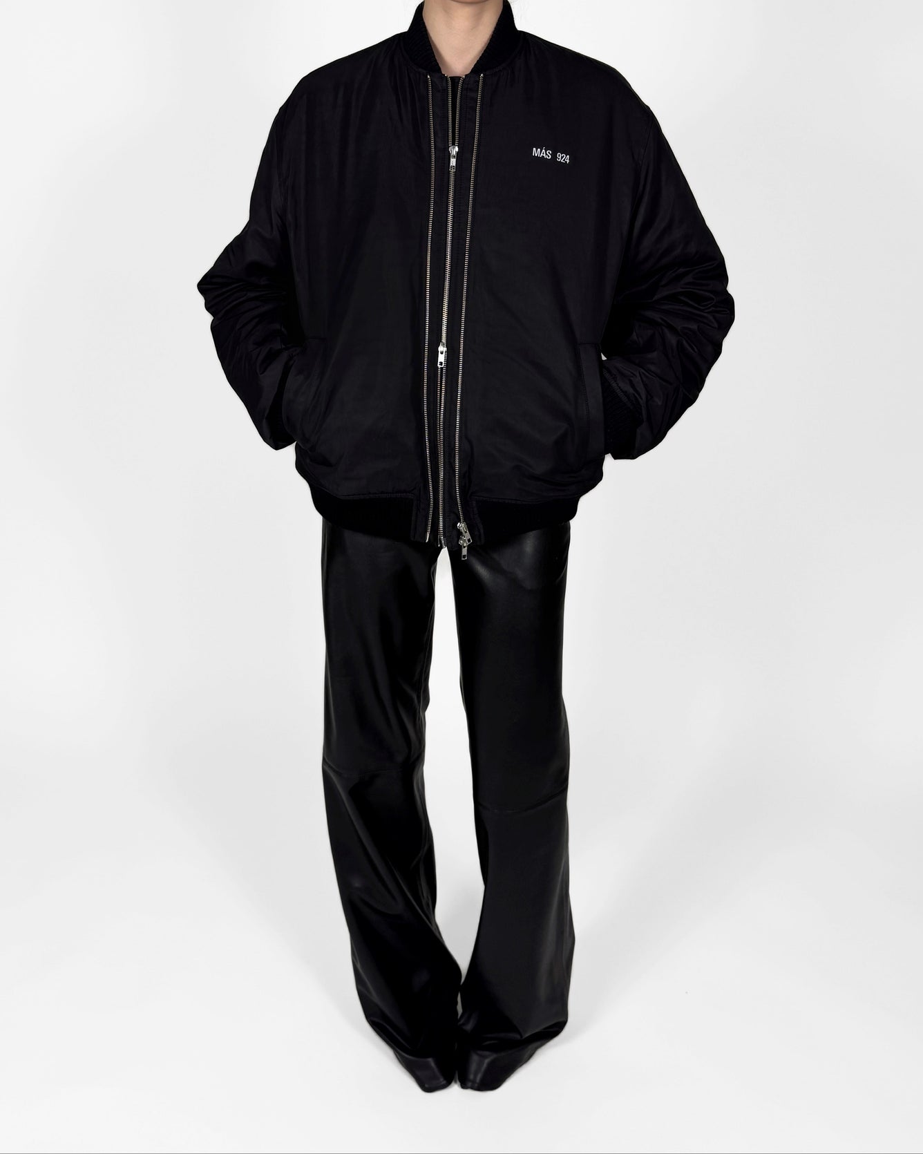 Double zip bomber jacket