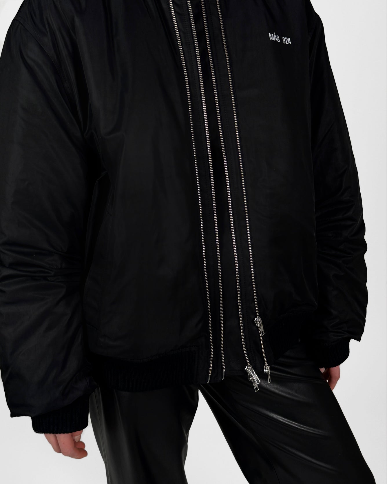 Double zip bomber jacket