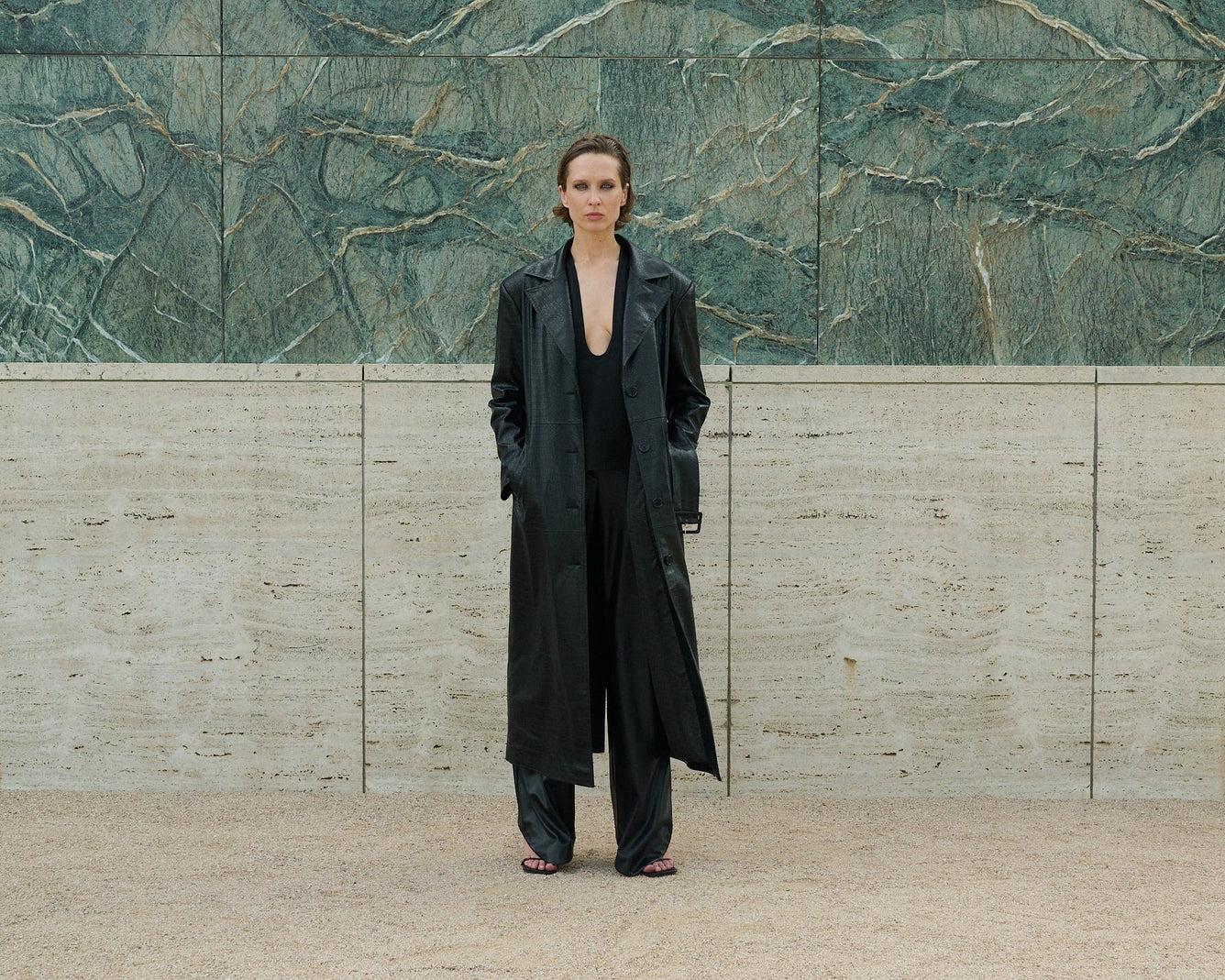 Crocodille leather coat