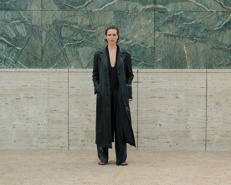 Crocodille leather coat