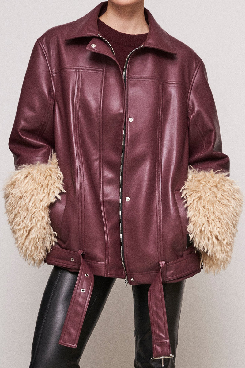 Bordo leather jacket