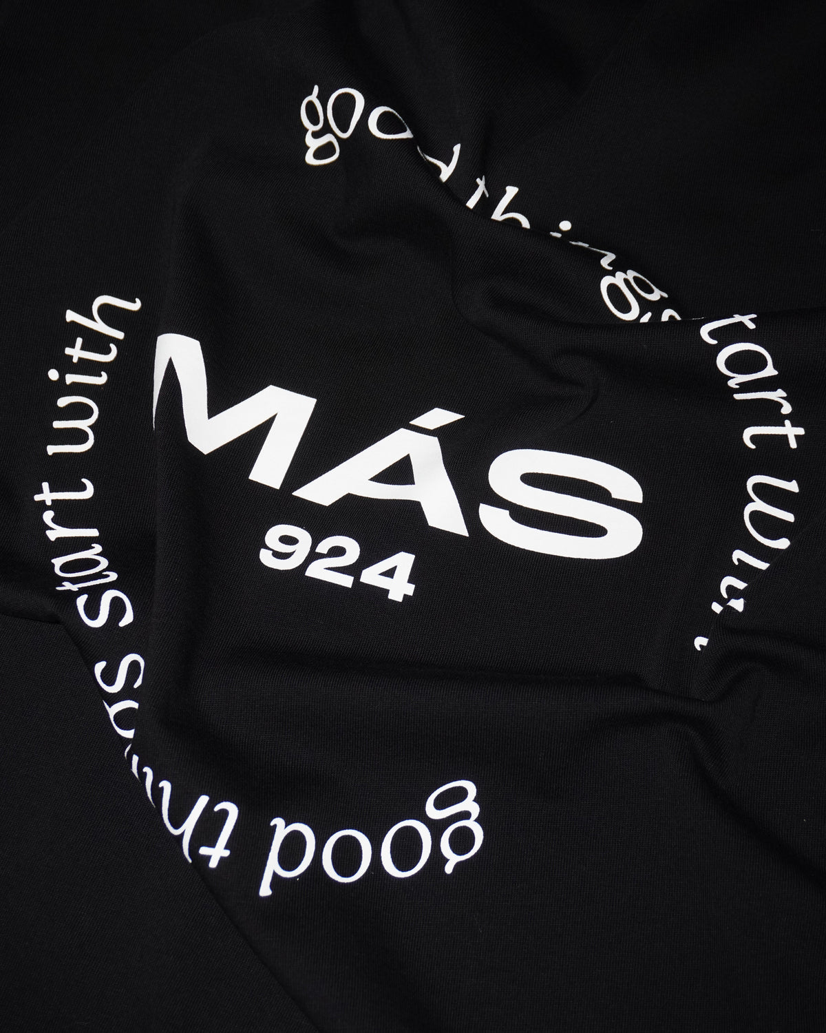 Black t-shirt with round logo
