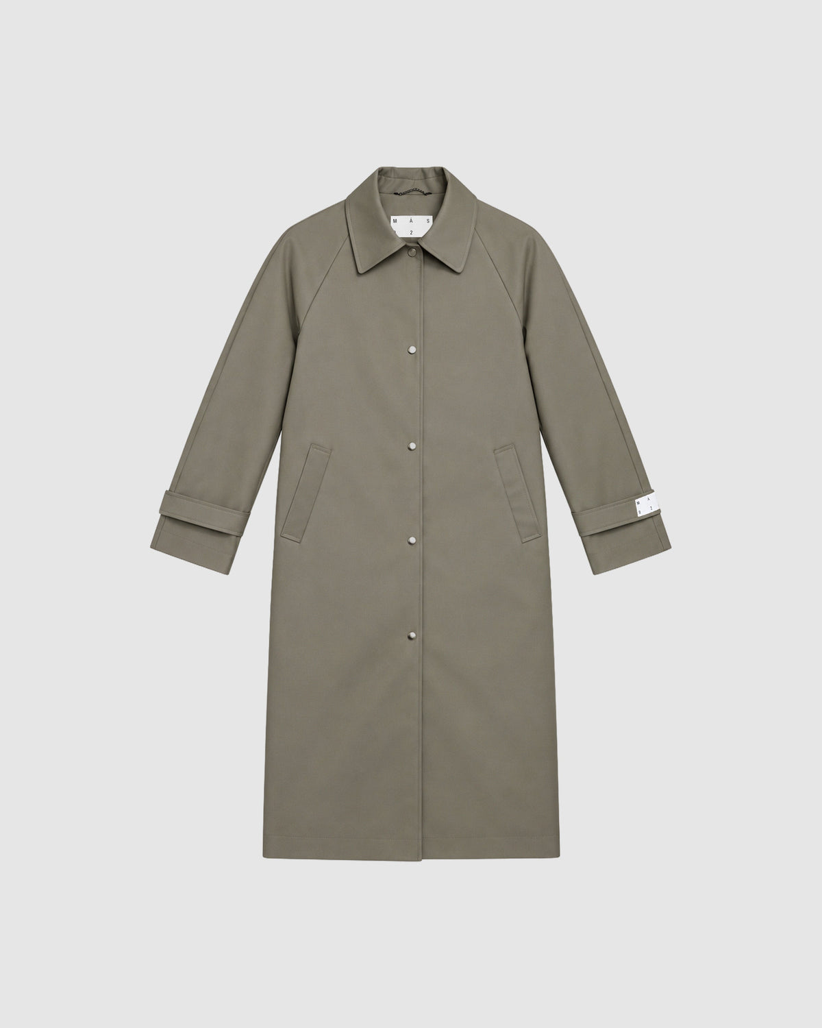 Moss green trench coat
