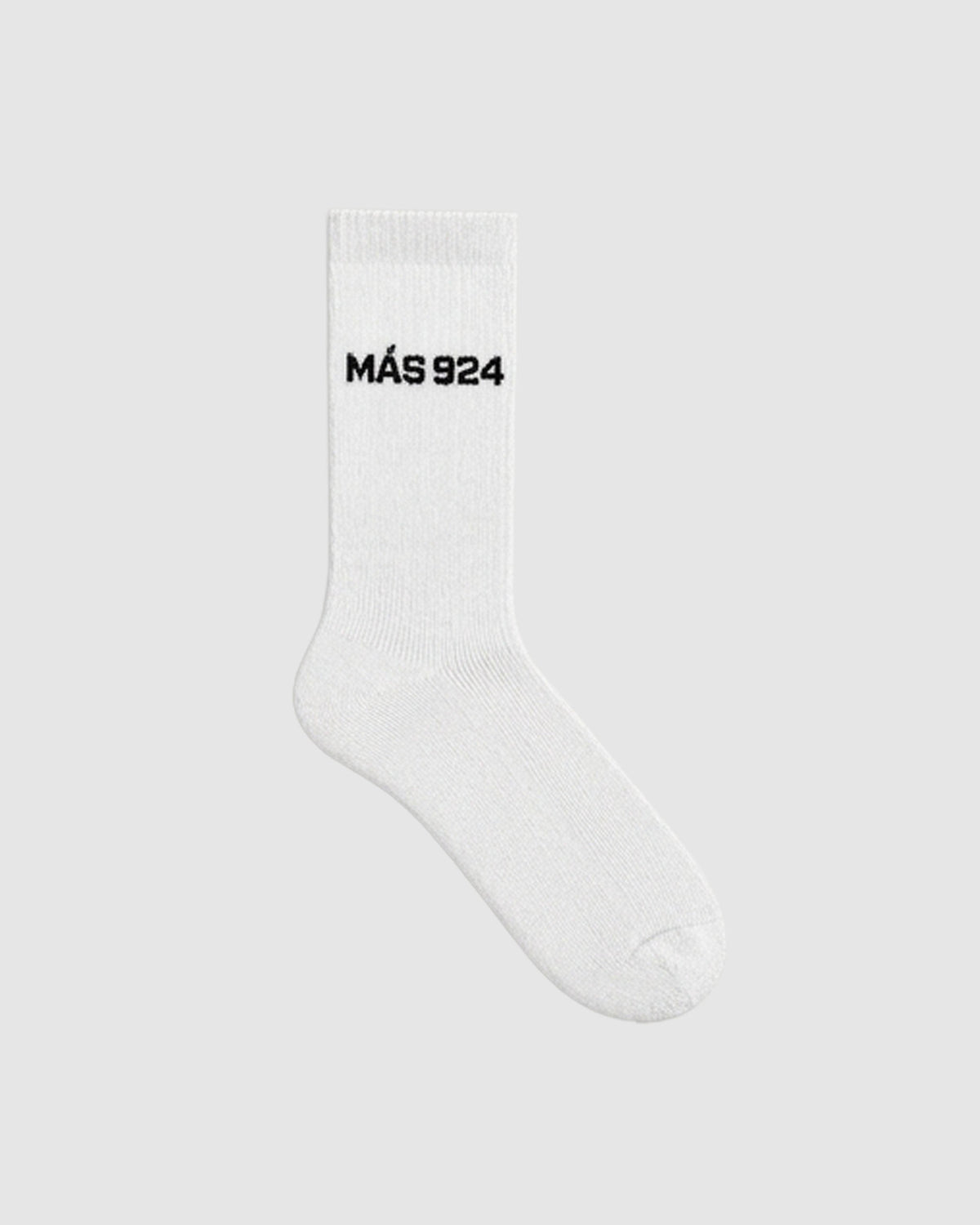 White socks with black logo