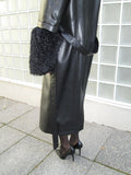 Black leather coat
