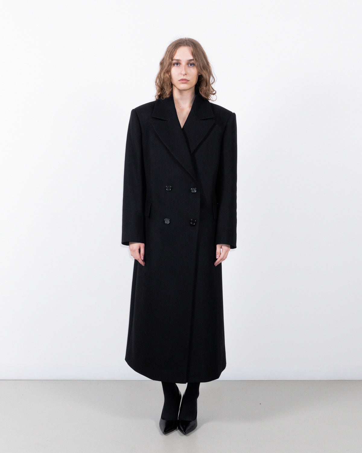 Black wool coat