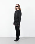 Draped black dress