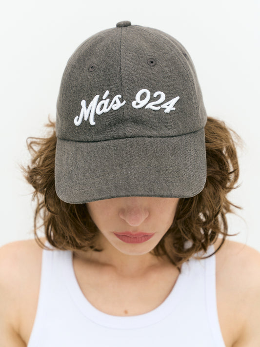 Grey denim cap