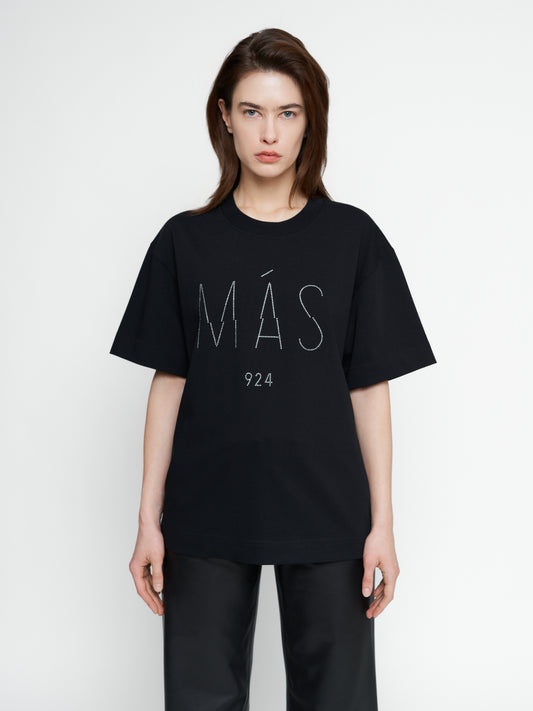 Klasikiniai marškinėliai su kristalais