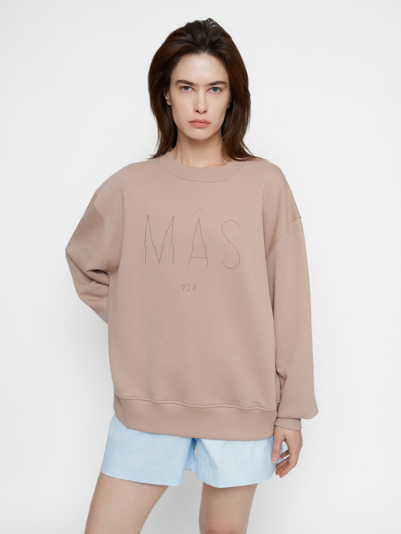 Unisex nude spalvos džemperis