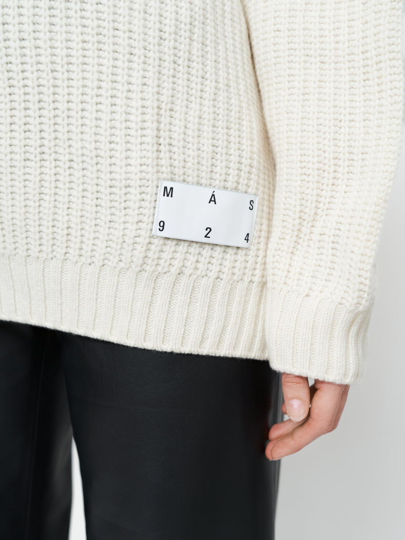 Milk merino wool sweater