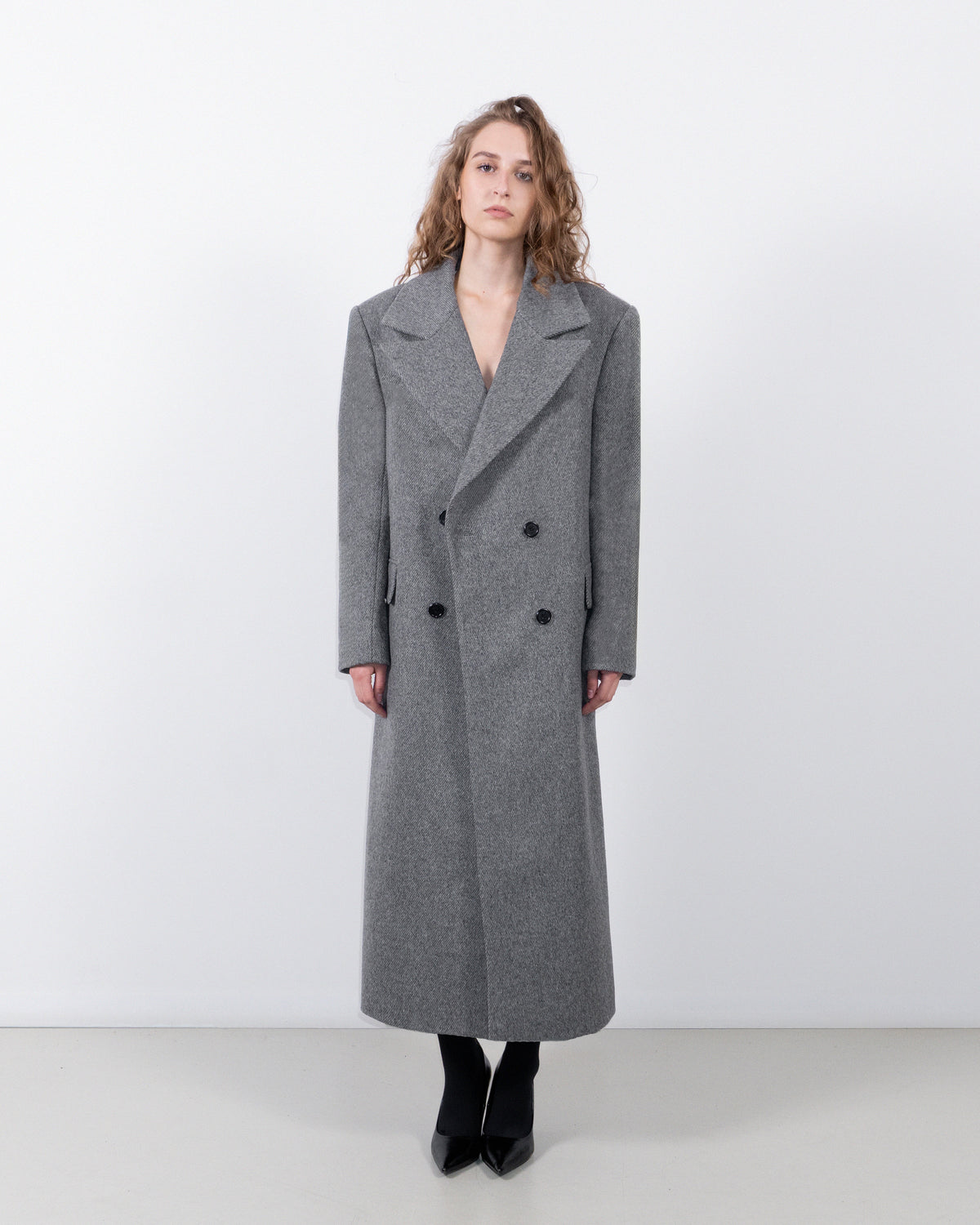 Grey wool coat