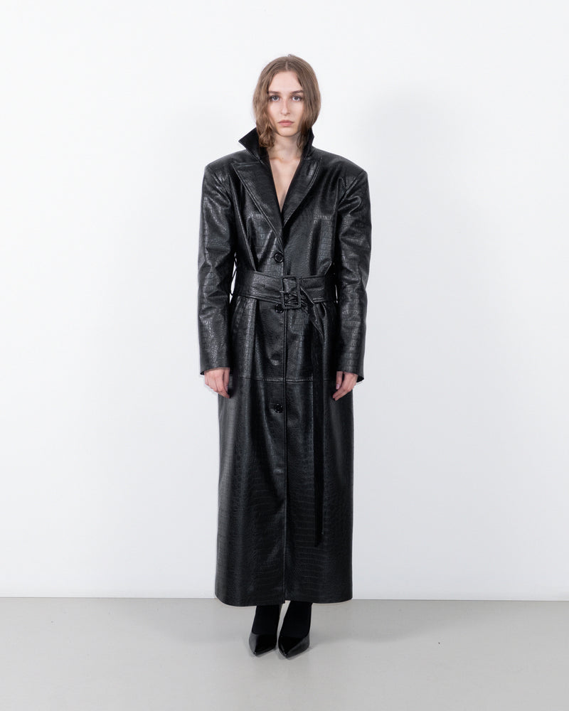 Crocodille leather coat