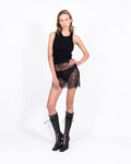 Mini sheer lace skirt