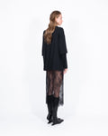 Midi sheer lace skirt