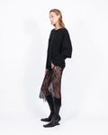 Midi sheer lace skirt