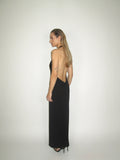 Backless halter dress