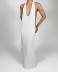 Open back white dress