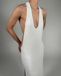 Open back white dress