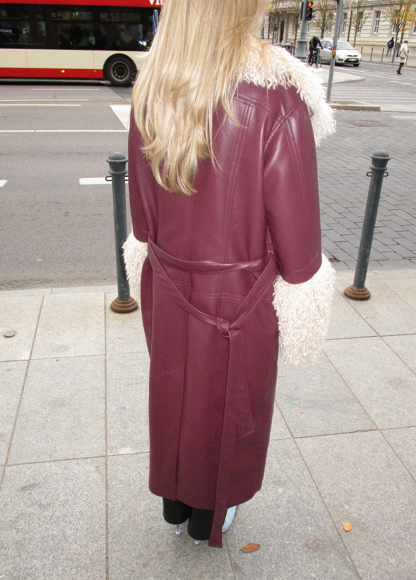 Bordo leather coat