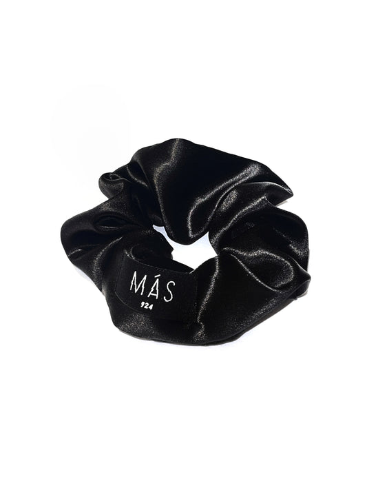 Black silk scrunchie