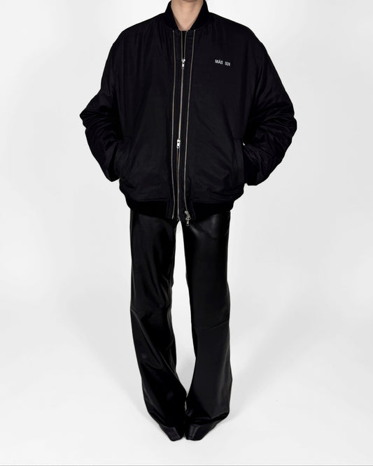 Double zip bomber jacket