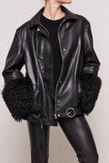 Black leather jacket