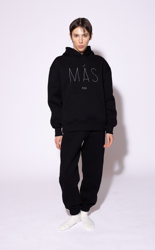 Unisex black hoodie