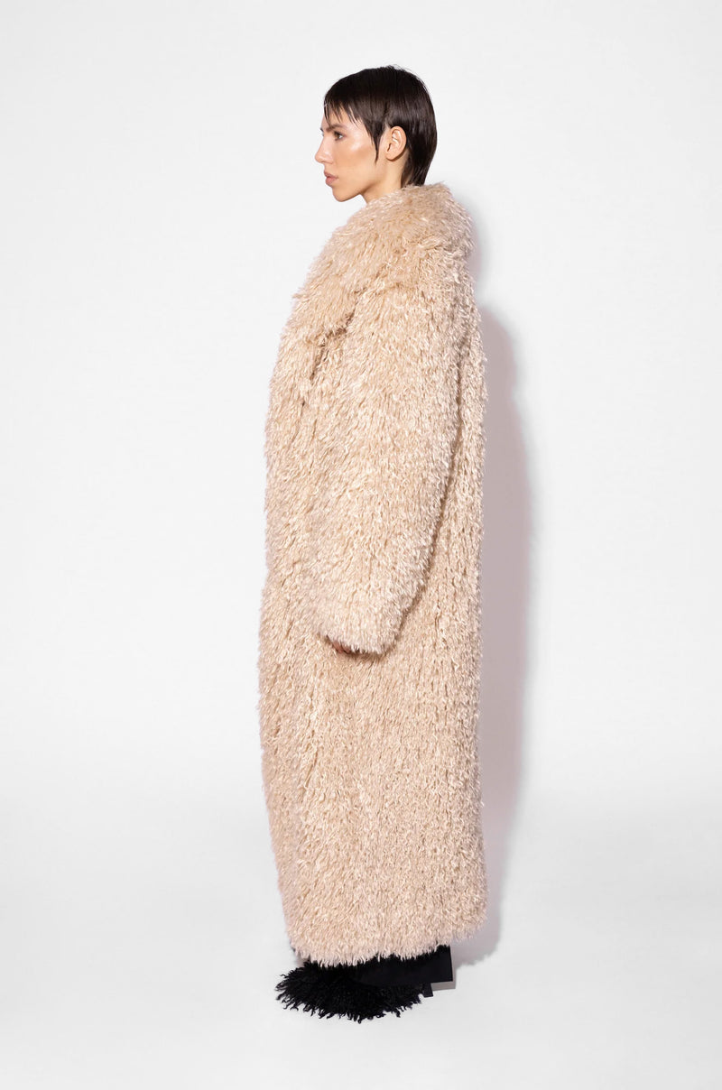 Beige fluffy coat