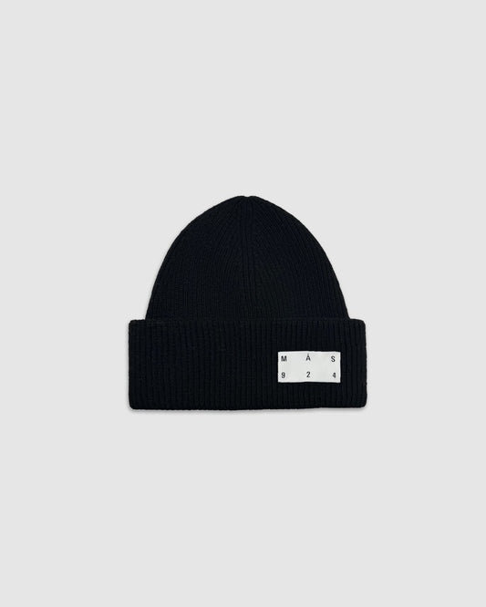 Black wool beanie