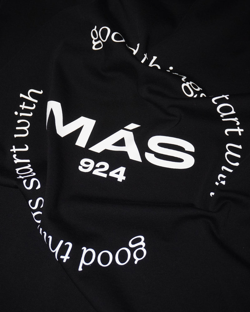 Black t-shirt with round logo