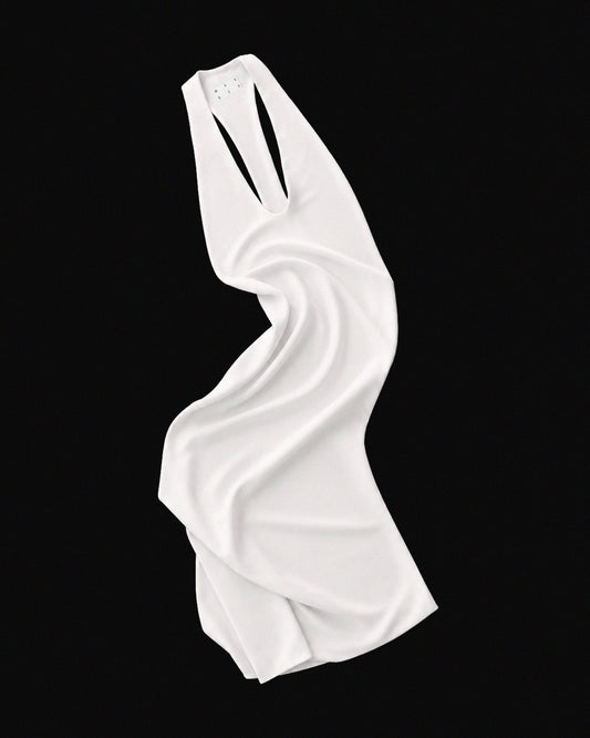 Open back white dress