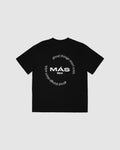 Black t-shirt with round logo