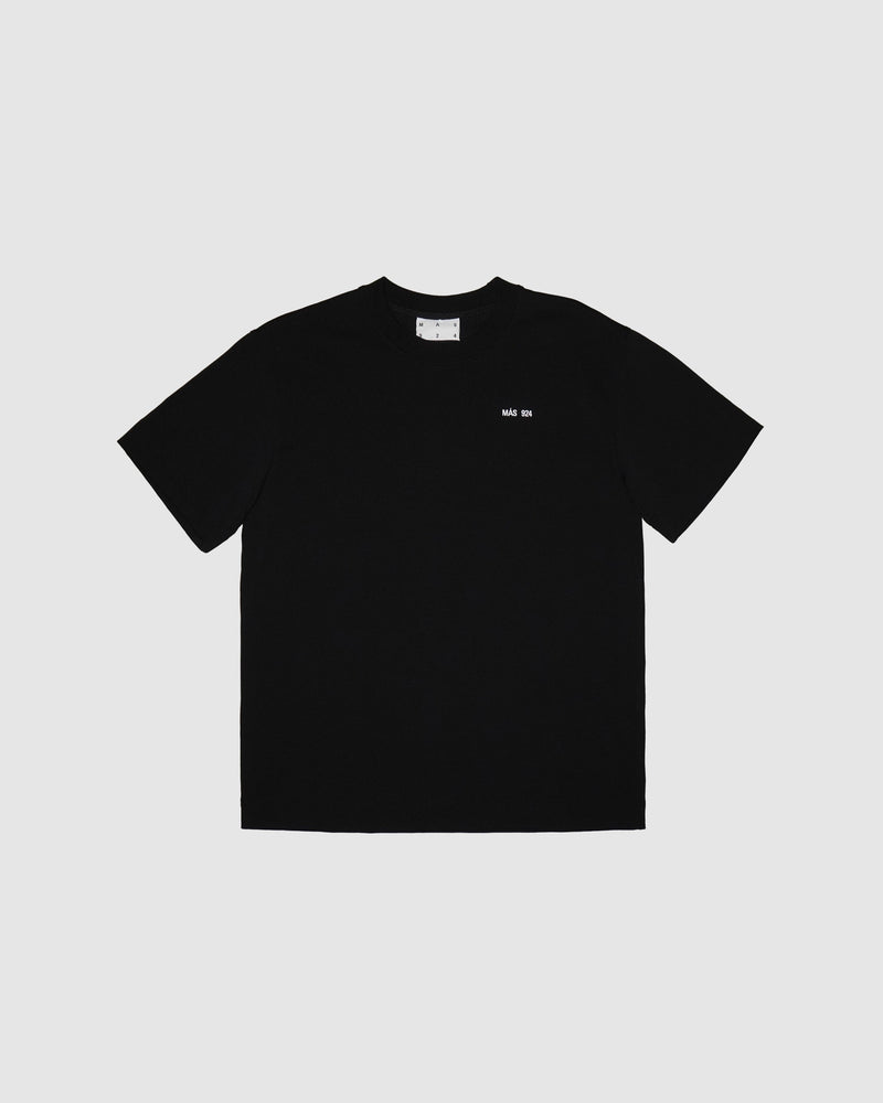 Black t-shirt with round logo