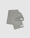 Grey beanie and scarf set