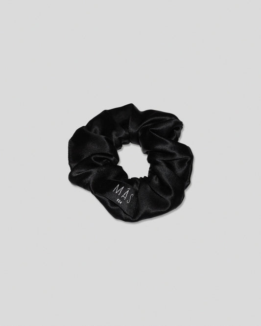 Black silk scrunchie