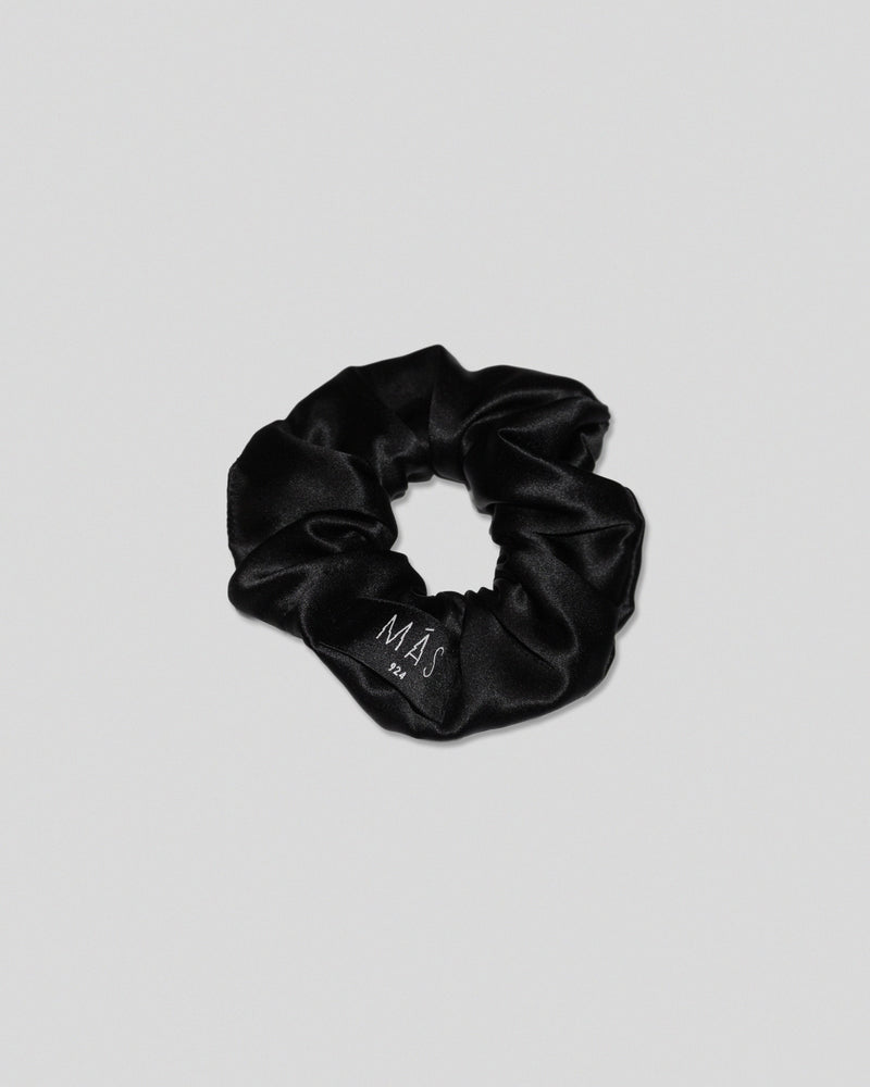 Black silk scrunchie